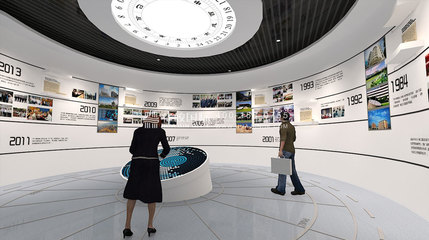 融合智慧與互動 教育企業(yè)多媒體展廳的舞臺式設計新思路